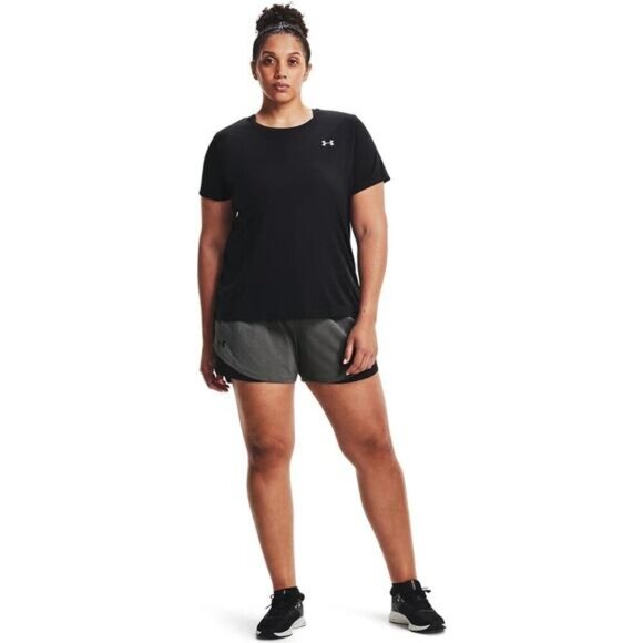 NWT UNDER ARMOUR Women's Play Up 3.0 Shorts Sz 3X Plus Size Gray - Picture 2 of 12